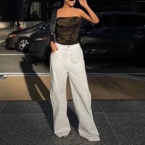 Local European Relaxed Denim Cargo Pants